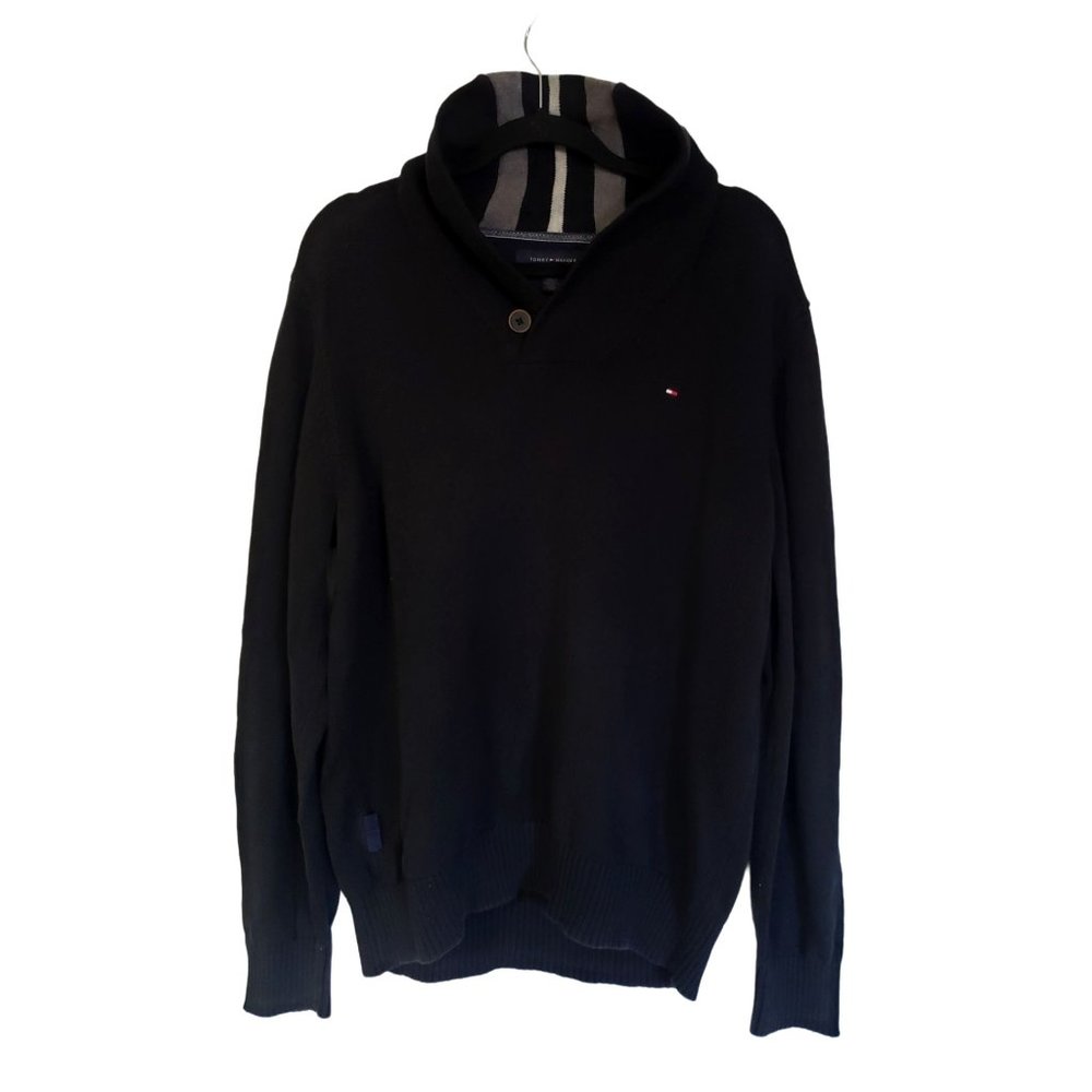 Tommy Hilfiger heavy Knit Sweater Size XL pullover collared‎